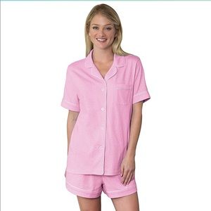 NWT PajamaGram Women’s Pink Pin Dot Short Set